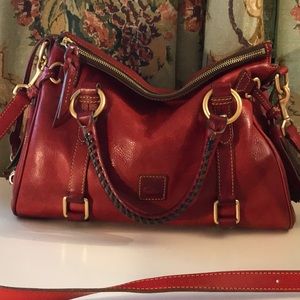 Dooney & Bourke Florentine Leather Red Satchel